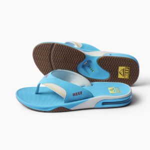 Fanning Men's Water-Friendly Flip-Flops ( Aquamarine )